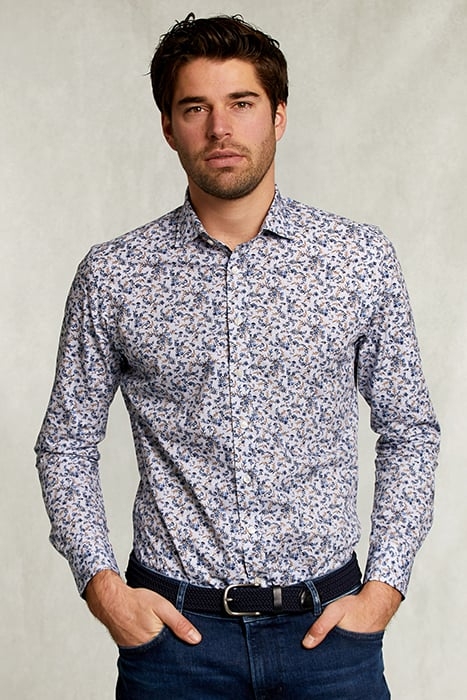 SLIM FIT FANTASY SHIRT BLUE/BROWN BLUE 1