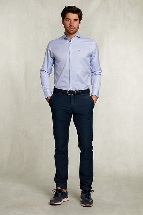 CUSTOM FIT UNI SHIRT BLUE WHITE 3