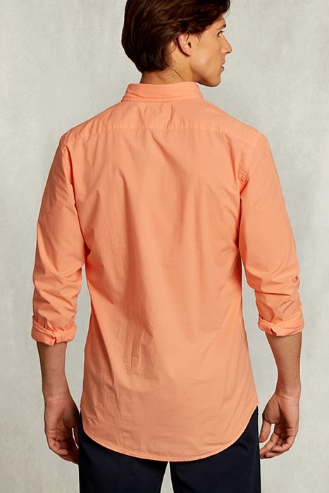 CUSTOM FIT POPLIN SHIRT LOBSTER ORANGE 2