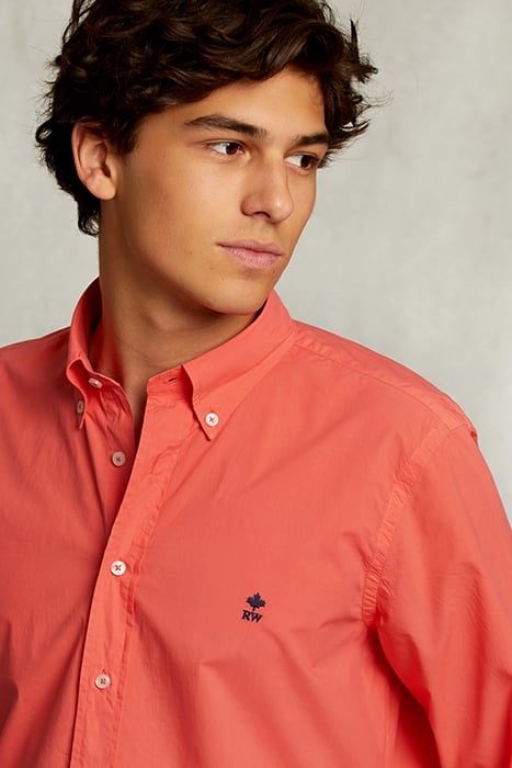 CUSTOM FIT POPLIN SHIRT ROSE RED 3