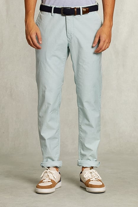 SLIM FIT COTTON CHINO SISAL BLUE 1