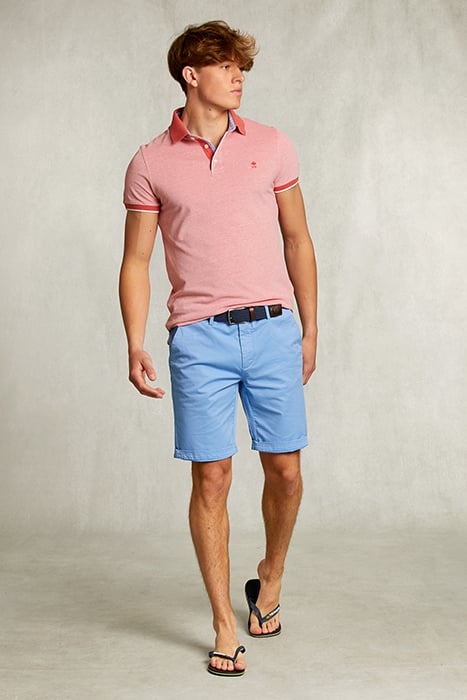 CUSTOM FIT COTTON POLO DARK COSMOPOLITAN MIX PINK 3