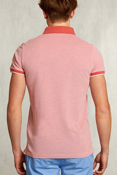 CUSTOM FIT COTTON POLO DARK COSMOPOLITAN MIX PINK 2