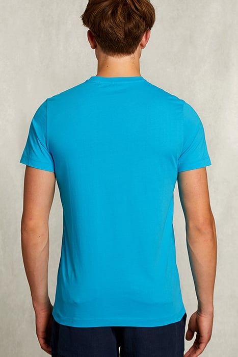 NORMAL FIT BASIC T-SHIRT IN ARUBA BLUE 2