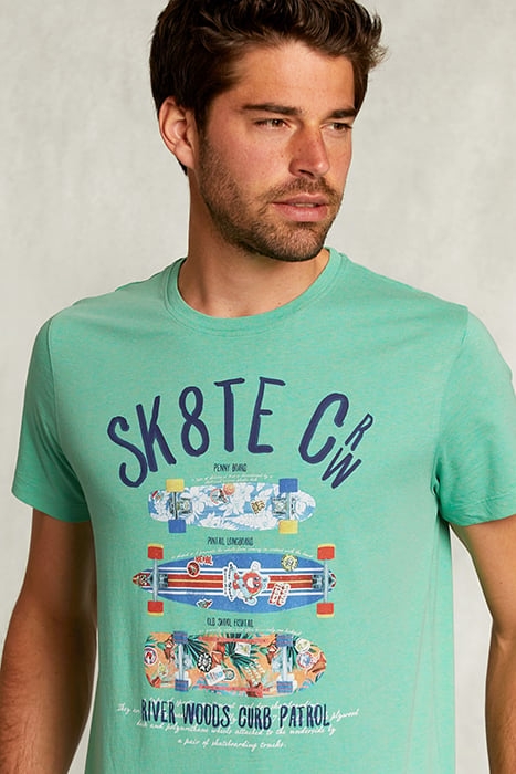 NORMAL FIT BASIC T-SHIRT CITRUS MEL GREEN 4