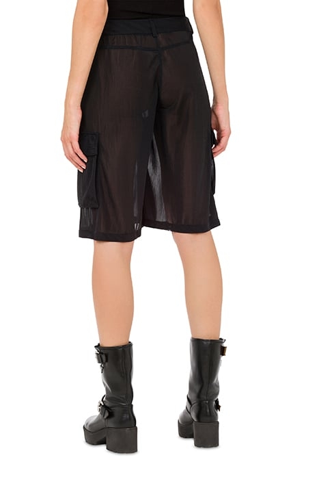 LIGHTWEIGHT NYLON BERMUDA SHORTS BLACK 2