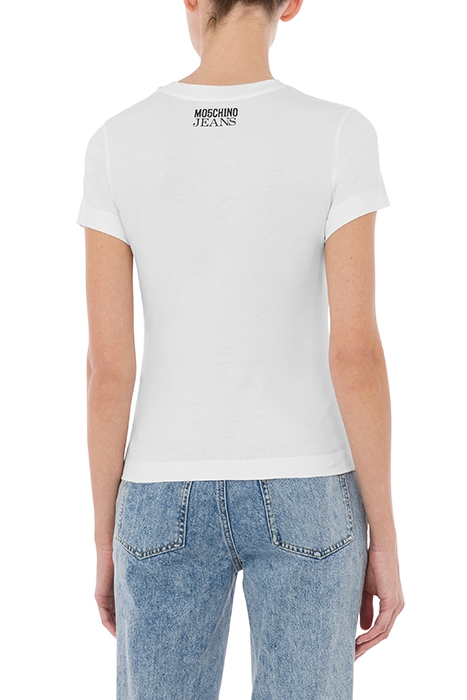 PEACE SYMBOL JERSEY T-SHIRT WHITE 2