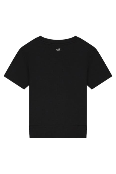 KNOT RIB T-SHIRT BLACK 3