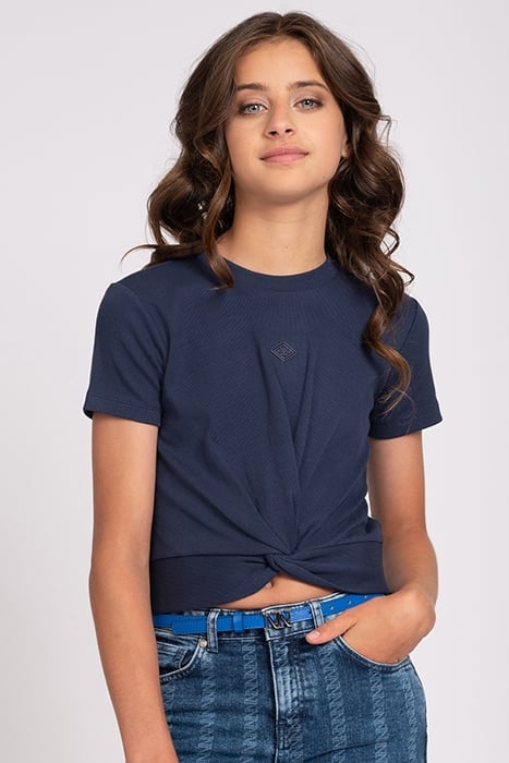 KNOT RIB T-SHIRT ROYAL BLUE 1