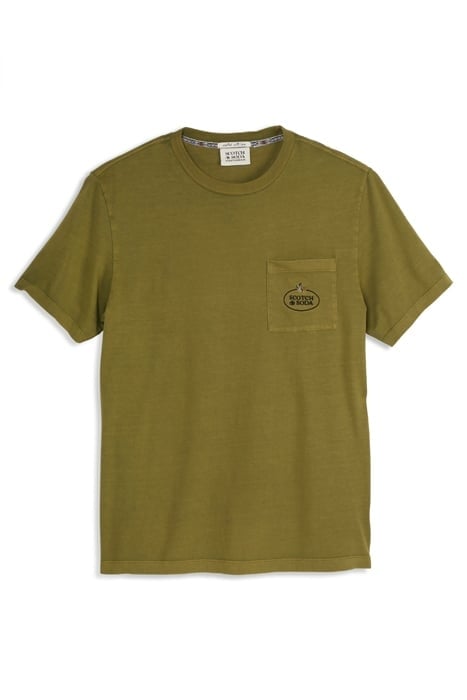GARMENT DYED SS POCKET TEE MOSS GREEN 1