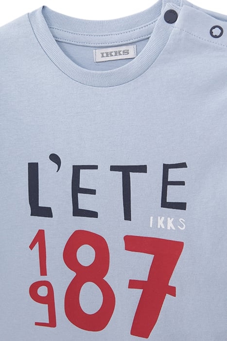 BABY BOYS' BLUE SLOGAN T-SHIRT 3