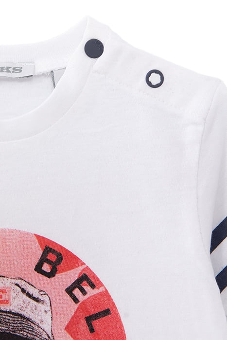 BABY BOYS' OFF-WHITE T-SHIRT WITH LEOPARD IMAGE 4