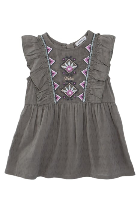 BABY GIRLS’ LENZING™ ECOVERO™ DRESS, CHEVRON JACQUARD 1