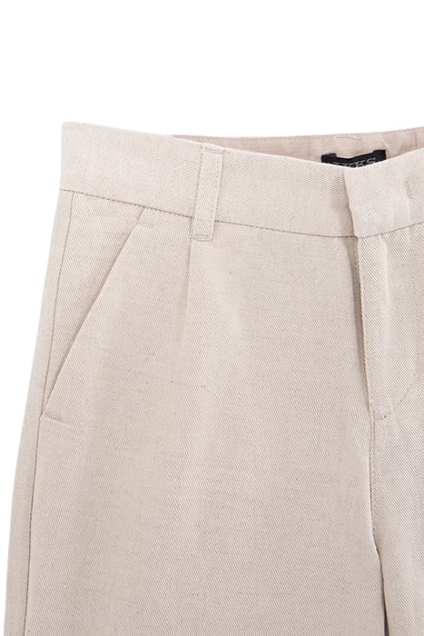 BOYS' BEIGE COTTON LINEN BERMUDA SHORTS 3