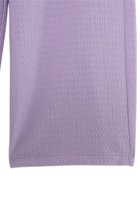 GIRLS’ LILAC TEXTURED FABRIC FLOWING WIDE TROUSERS 5
