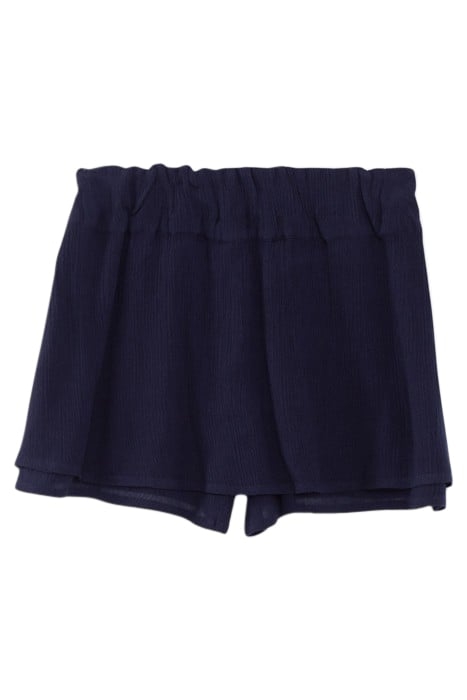 GIRLS' NAVY CREPE SKORT, ATEBA BRACELET-STYLE EMBROIDERY 2