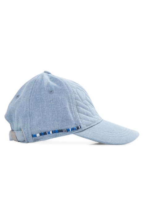 GIRLS’ BLUE LYOCELL® CAP WITH QUILTED HEARTS 3