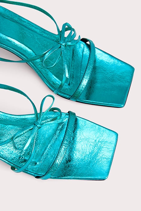 JUNE AQUAMARINE METALLIC LEATHER AQUAMARINE 3