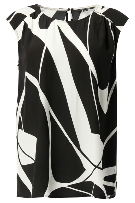 COMMA BLOUSES SLEEVELESS GREY/BLACK 4