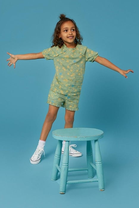 PRINTED WOVEN TOP GREEN MULTI 4