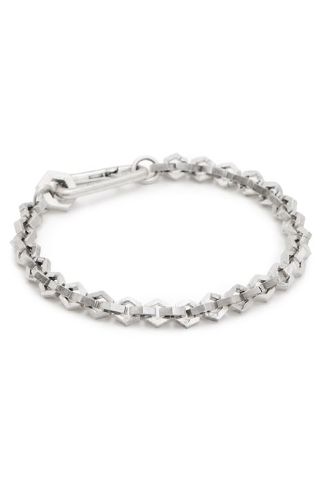 HEX CHAIN BRACELET WARM SILVER 3