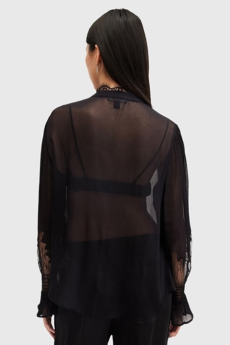 RORY LACE SHIRT BLACK 2