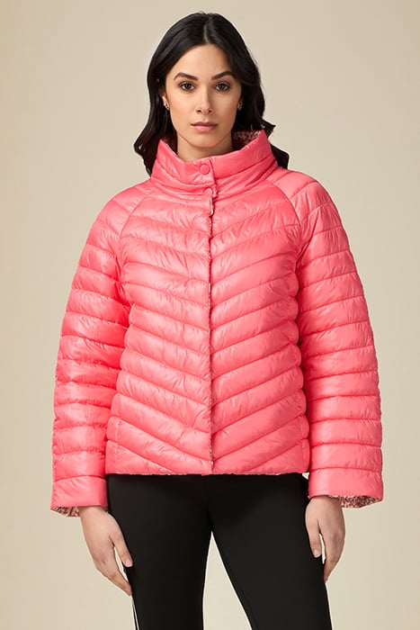 REVERSIBLE CAPE DOWN JACKET PINK 1