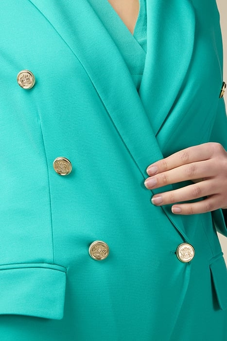 DOUBLE-BREASTED JERSEY BLAZER GREEN 5