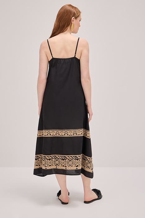 MIDI DRESS WITH EMBROIDERY BLACK 2