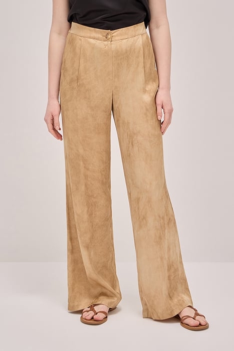 PALAZZO TROUSERS IN DÉLAVÉ SATIN NATURAL 1