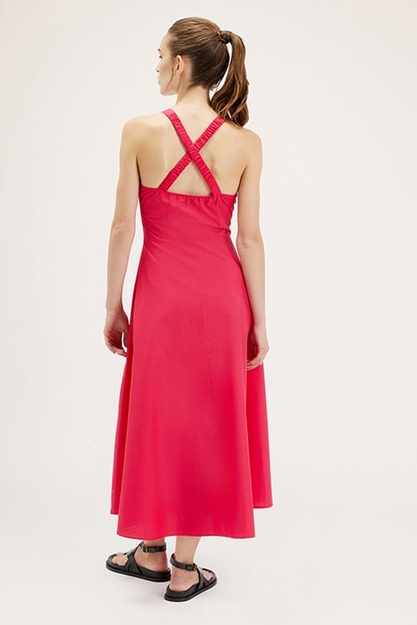 LONG DRESS WITH BACK CROSSOVER RED 2