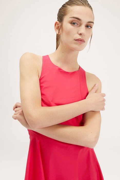 LONG DRESS WITH BACK CROSSOVER RED 5