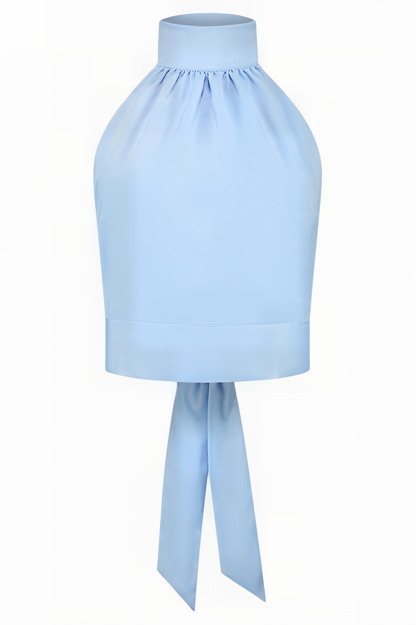 LOREN SATIN TOP ICE BLUE 1