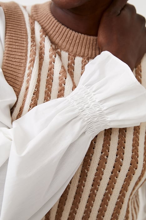 MOMA VEST MIX CAMEL/CLASSIC CREAM 4