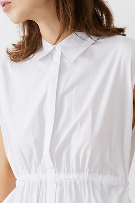 RHODES POPLIN SLVLESS SHIRTDRS LINEN WHITE 4