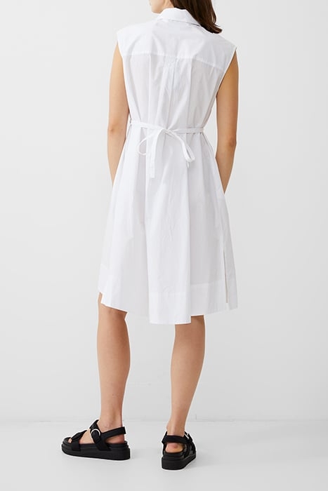 RHODES POPLIN SLVLESS SHIRTDRS LINEN WHITE 2