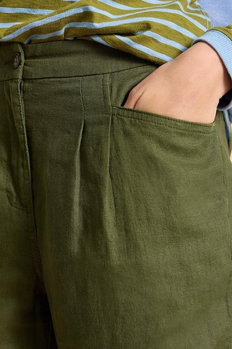 ROWENA LINEN TROUSER DARK GREEN 6