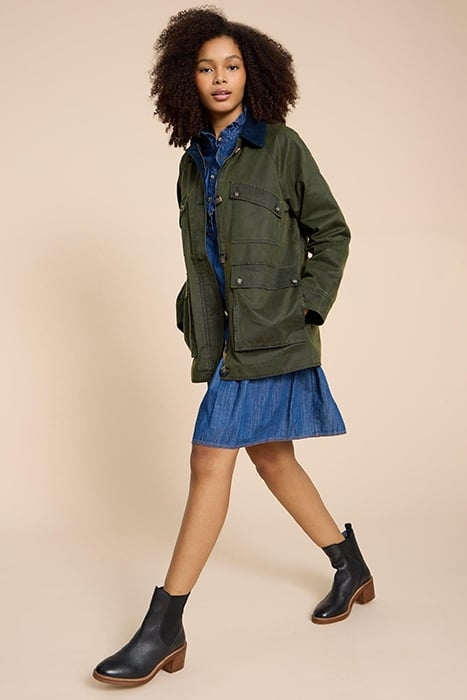 JUNIPER COTTON JACKET KHAKI GREEN 5