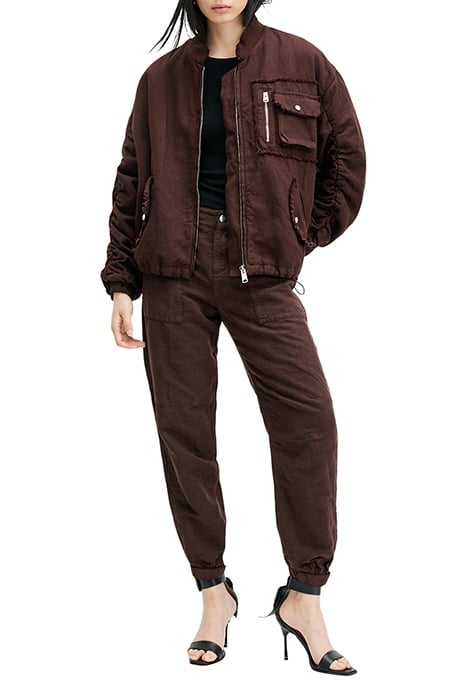 RUE BOMBER JACKET DARK WINE RED 3