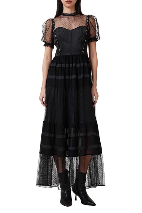 RYLA DOT DRESS BLACK 1