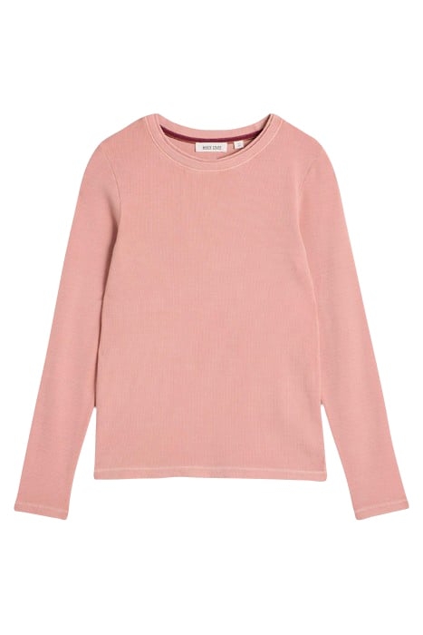 SADIE LONG SLEEVE RIB TEE DUSTY PINK 3