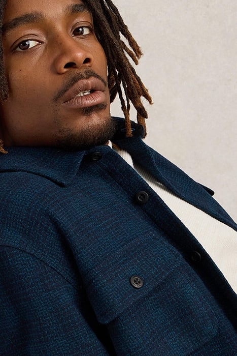 DARWEN TEXTURE OVERSHIRT NAVY MULTI 4