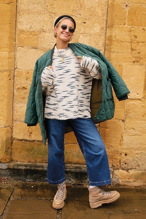 TIA WIDE LEG CROP JEAN DARK DENIM 7