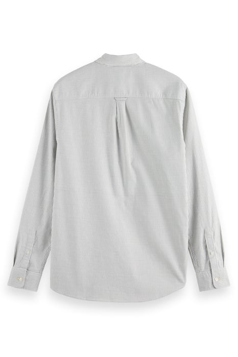 ESSENTIAL OXFORD STRIPE SHIRT ARMY / WHITE STRIPE 5