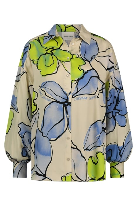 GABRIEL BLOUSE CREAM WHITE/CORNFLOW 1