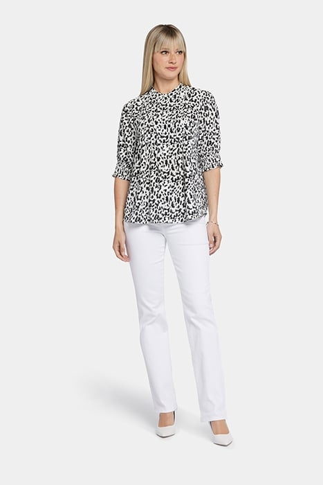 S/S PLEATED PEASANT BLOUSE GATO 3