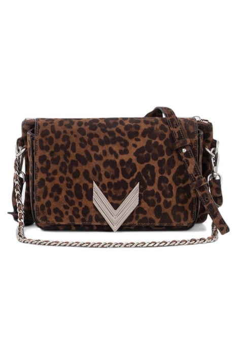 CAMEL LEOPARD MOTIF SUEDE 111 MEATPACKING BAG 1