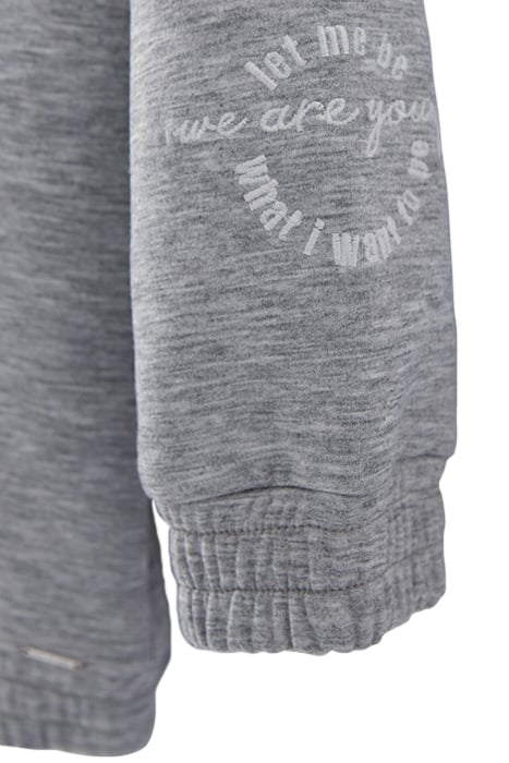 GIRLS’ GREY ZIPPED HOODED OVERSIZE CARDIGAN 5