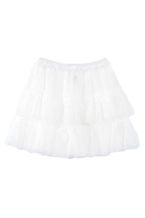 GIRLS’ OFF-WHITE SKIRT WITH RUFFLED TULLE 2