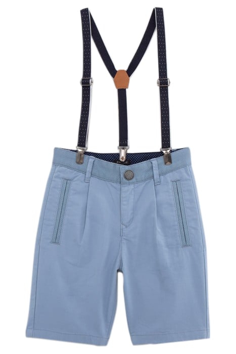 BOYS’ BLUE BERMUDA SHORTS WITH DETACHABLE STRAPS 1